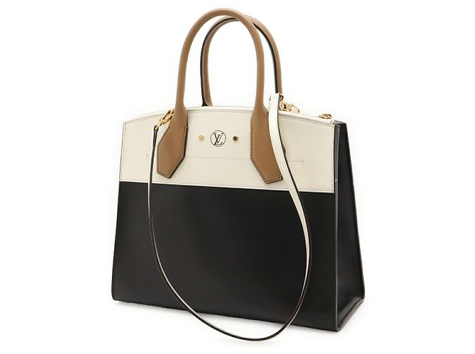 Borsa in pelle City Steamer MM di Louis Vuitton Bianco - vista 2