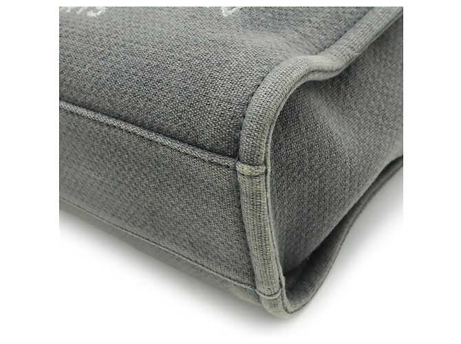 2.55 Borsa Deauville in tela e pelle Chanel Grigio - vista 3