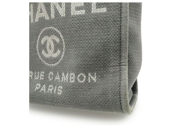 2.55 Borsa Deauville in tela e pelle Chanel Grigio - vista 7