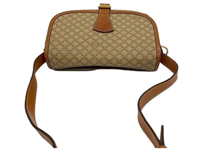 Céline Borsa a Spalla in PVC Macadam Blazon di CELINE Marrone - vista 5