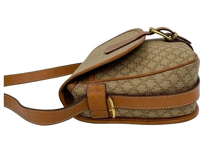 Céline Borsa a Spalla in PVC Macadam Blazon di CELINE Marrone - vista 6