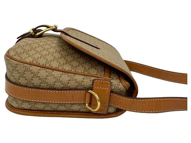 Céline Borsa a Spalla in PVC Macadam Blazon di CELINE Marrone - vista 7