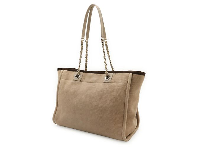 Chanel Deauville Medium Tote Bag Braun Beige - Ansicht 2