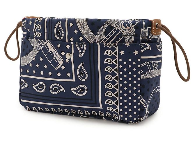 Pochette in seta Fourbi20 di Hermès Blu - vista 2
