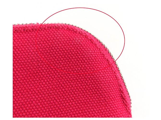 Neceser mini mini de algodón Hermès Bolide Rosa - vista 10