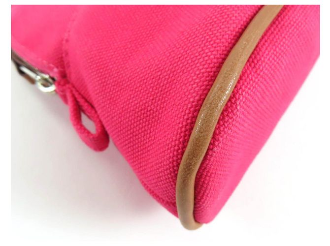 Neceser mini mini de algodón Hermès Bolide Rosa - vista 5