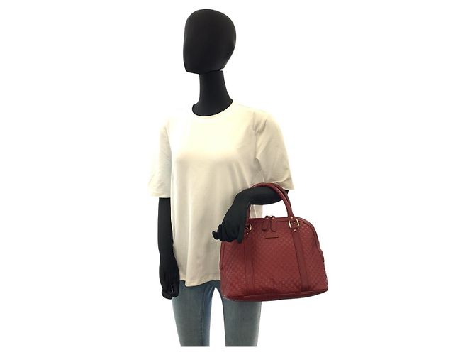 Borsa a mano in pelle Microguccissima di Gucci Rosso - vista 7