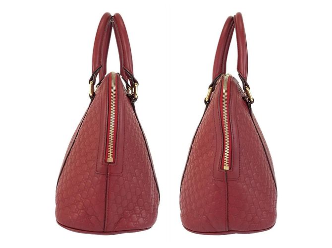 Borsa a mano in pelle Microguccissima di Gucci Rosso - vista 8