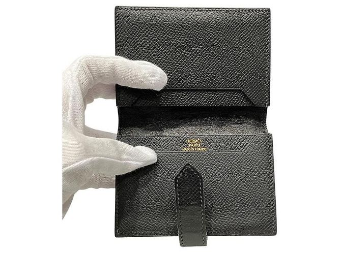 Hermès Béarn Veau Epsom Card Case Black - view 3