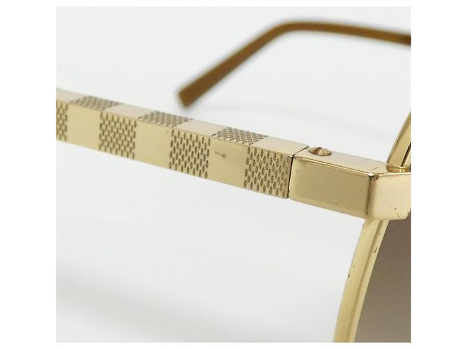 Occhiali da sole Attitude Pilot Louis Vuitton D'oro Metallico - vista 7