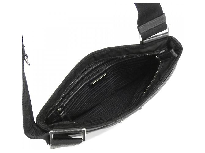Borsa a Spalla Prada 2VH118 in Tessuto Saffiano Nero - vista 7