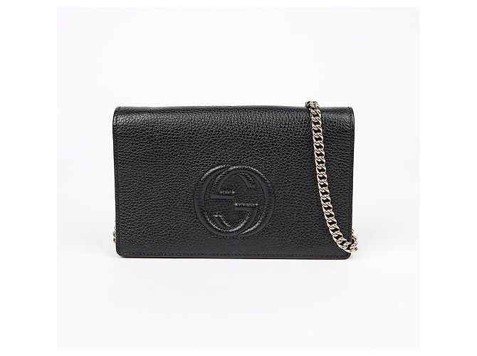 Gucci Interlocking Soho Chain Shoulder Crossbody Bag Nero - vista 2