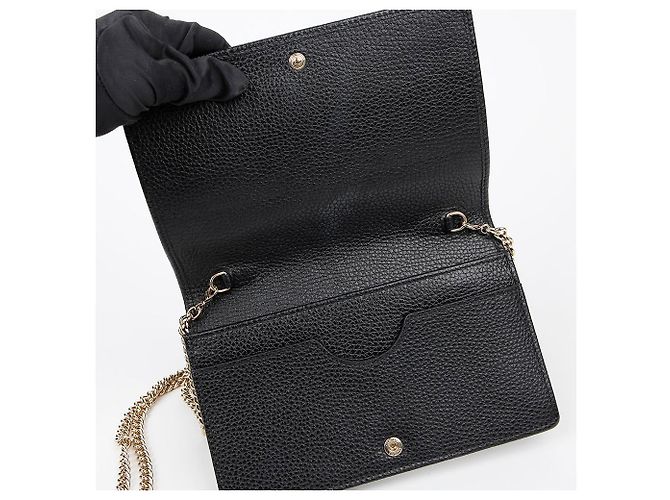 Gucci Interlocking Soho Chain Shoulder Crossbody Bag Nero - vista 9