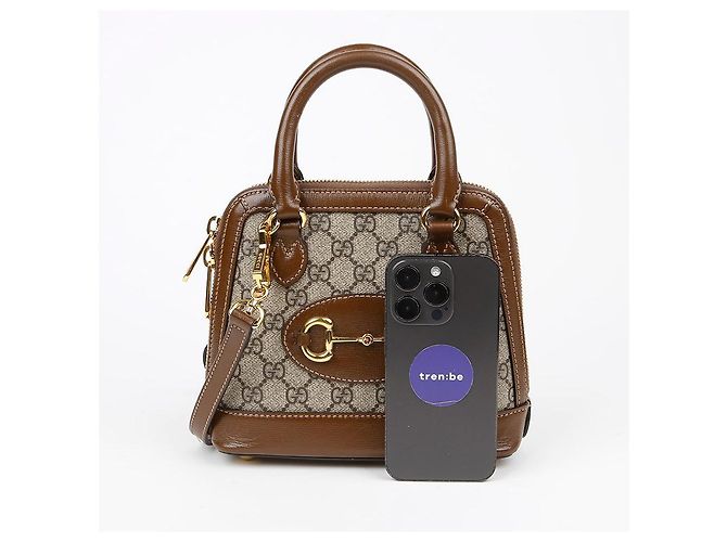 Gucci Mini borsa a spalla Horsebit Marrone - vista 11