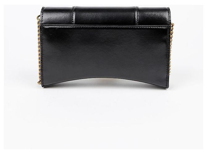 Balenciaga Borsa a tracolla con catena Hourglass Nero - vista 4