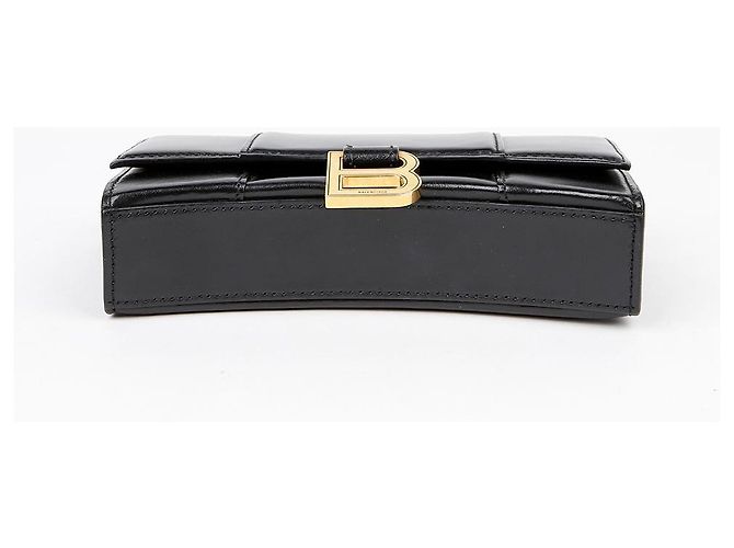 Balenciaga Borsa a tracolla con catena Hourglass Nero - vista 8
