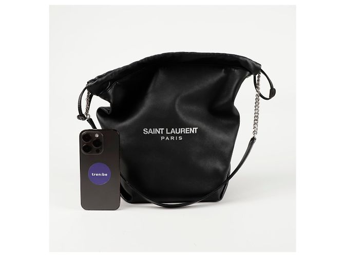 Saint Laurent Teddy Drawstring Bucket Shoulder Bag - view 9