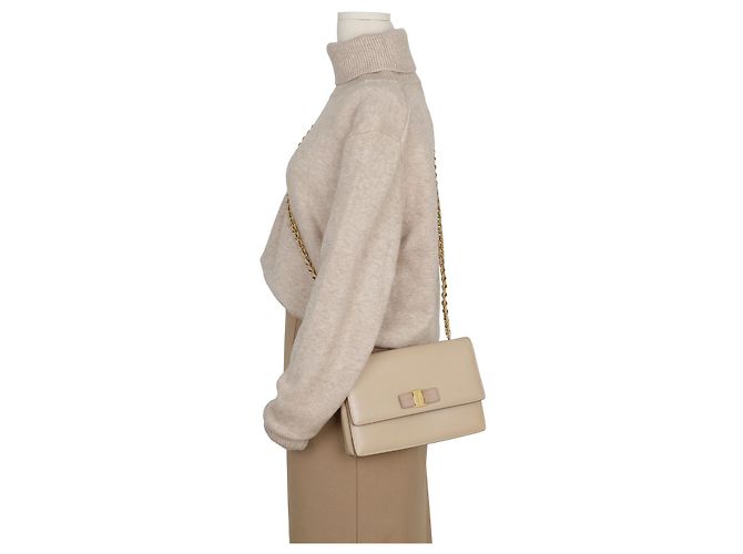 Salvatore Ferragamo Borsa a tracolla Bara Genie Marrone - vista 11