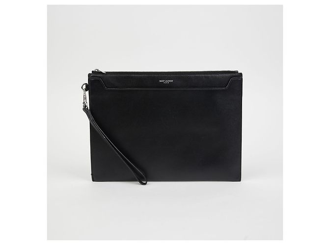 Saint Laurent Clutch porta tablet Catherine Nero - vista 2