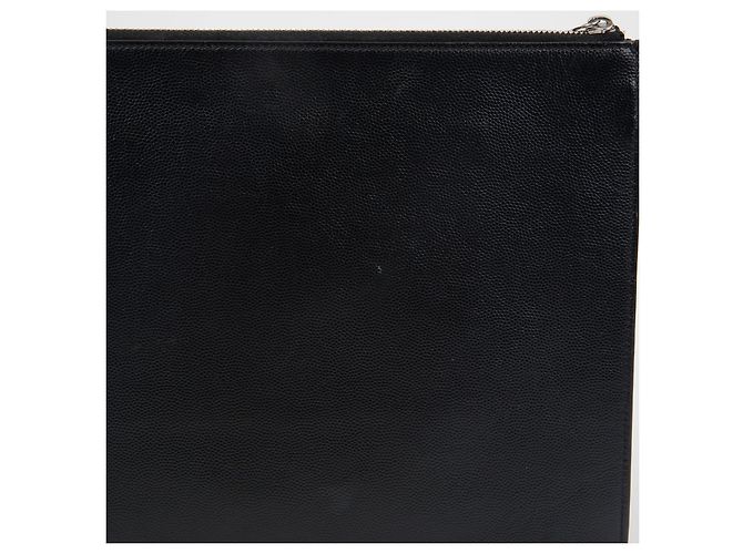 Saint Laurent Clutch porta tablet Catherine Nero - vista 5