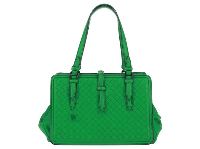 Bottega Veneta Pelle Intrecciato Verde - vista 2