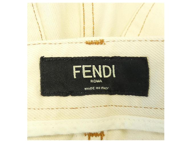 Fendi Baumwolljeans Beige - Ansicht 5