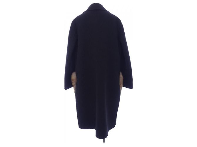 Abrigo de lana Fendi FF8521 A5G0 Negro - vista 2
