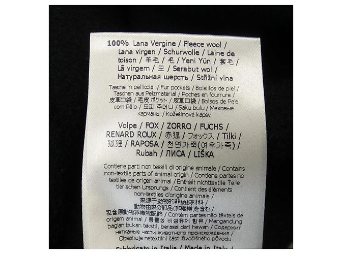 Abrigo de lana Fendi FF8521 A5G0 Negro - vista 3