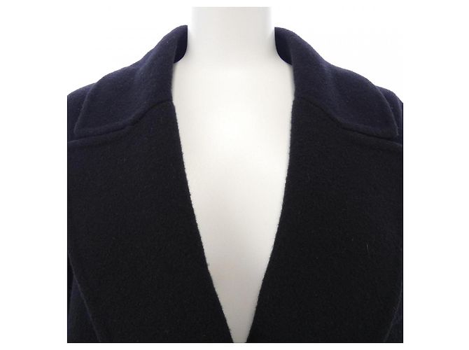 Abrigo de lana Fendi FF8521 A5G0 Negro - vista 5