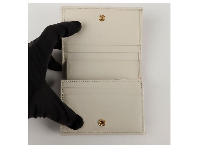 Gucci Tarjetero Horsebit Blanco - vista 8