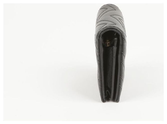 Gucci Schwarze matelassierte Leder GG Marmont Kartenetui - Ansicht 6