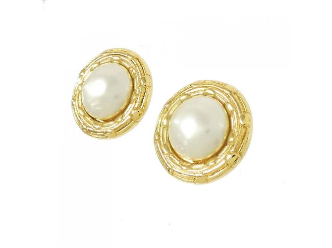 Orecchini a clip bianchi Chanel Bianco - vista 2