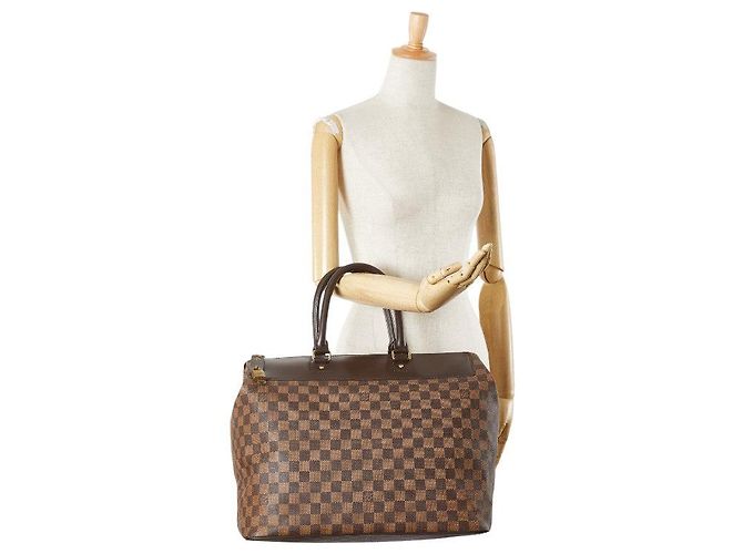 Borsa Boston Damier Greenwich PM Louis Vuitton N41165 Marrone - vista 11