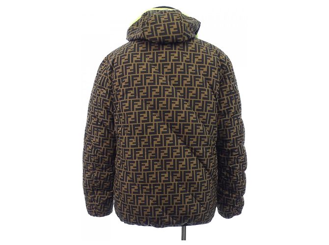 Chaqueta de Plumas Fendi FAA634 A8J6 Negro Caqui - vista 2