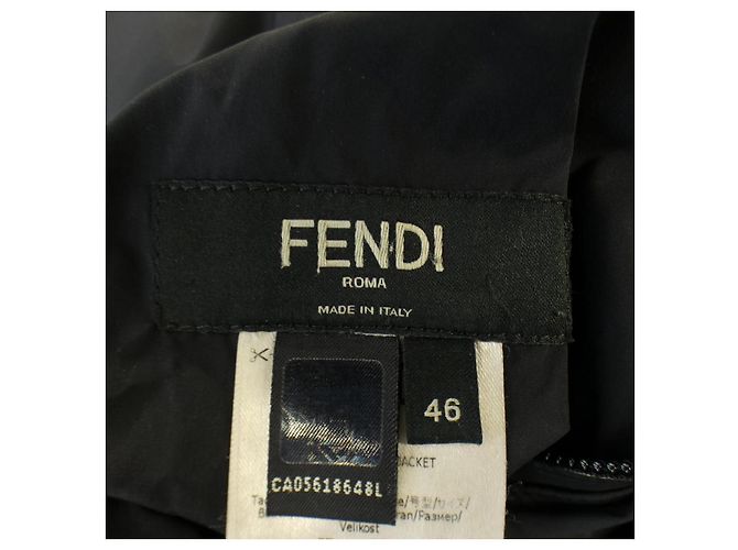 Chaqueta de Plumas Fendi FAA634 A8J6 Negro Caqui - vista 5