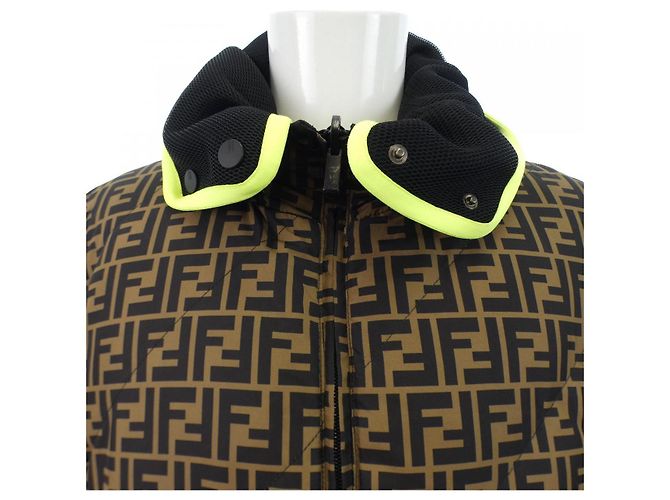 Chaqueta de Plumas Fendi FAA634 A8J6 Negro Caqui - vista 6