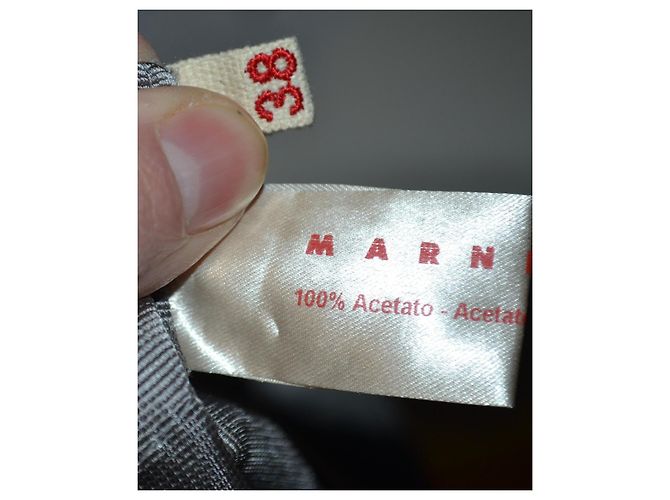 Marni Kleid grau aus Acetat Größe 38 - Ansicht 7