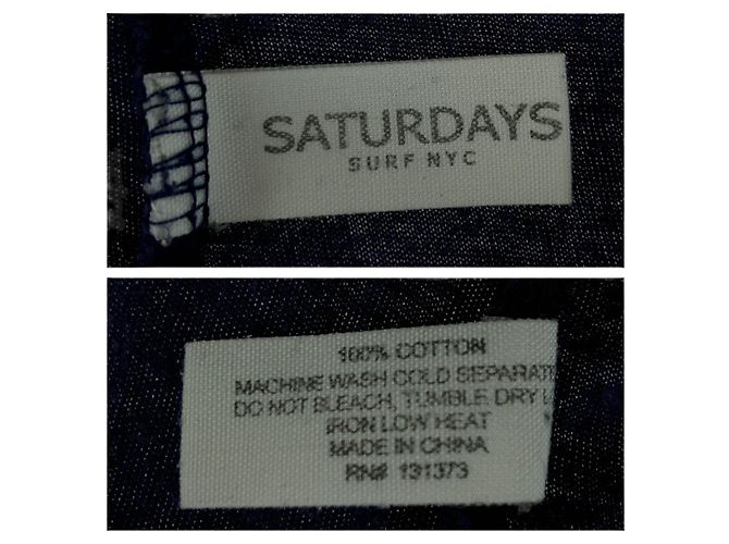 Autre Marque Camiseta de algodón Saturdays Surf NYC Azul - vista 4