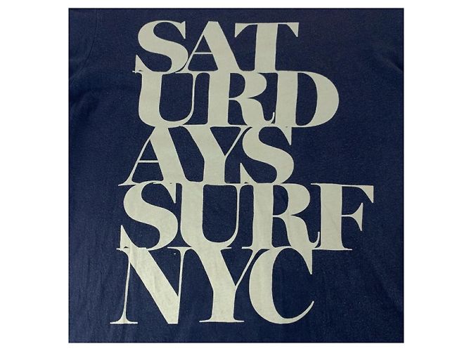 Autre Marque Camiseta de algodón Saturdays Surf NYC Azul - vista 9