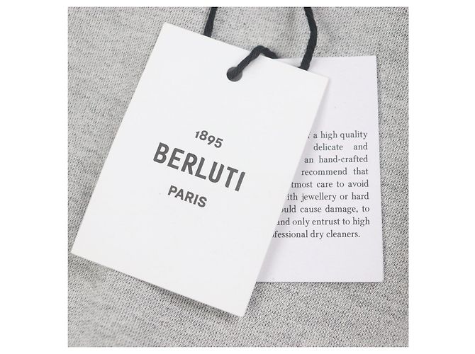 Autre Marque Suéter de algodón con logo de la universidad Berluti Castaño Gris - vista 9