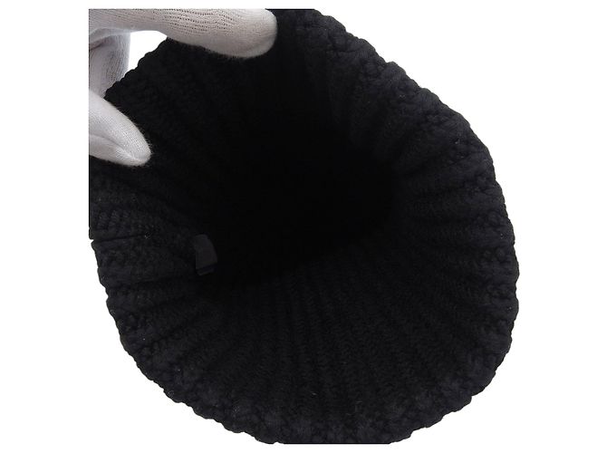 Beanie in pelle Epi Louis Vuitton Nero - vista 5