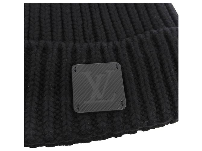 Beanie in pelle Epi Louis Vuitton Nero - vista 6