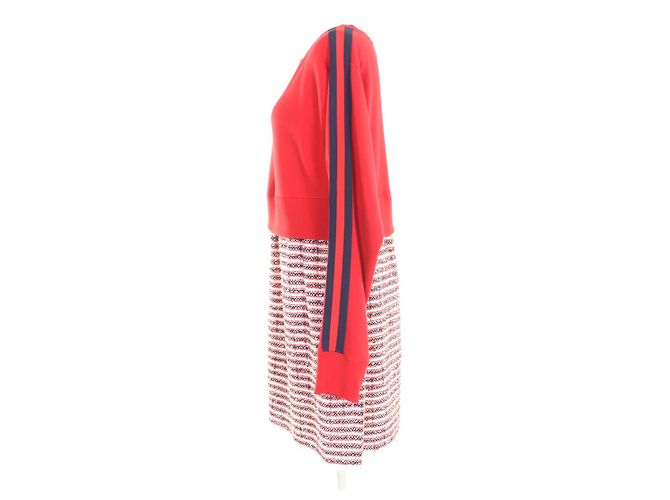 Gucci Web line sweatshirt with tweed accents Sweatshirt Red - view 2