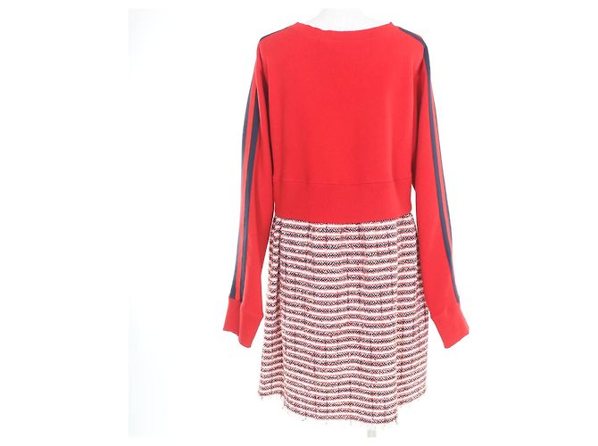 Gucci Web line sweatshirt with tweed accents Sweatshirt Red - view 3