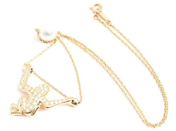 Collana di Perle e Diamanti MIKIMOTO Au750 D'oro - vista 2