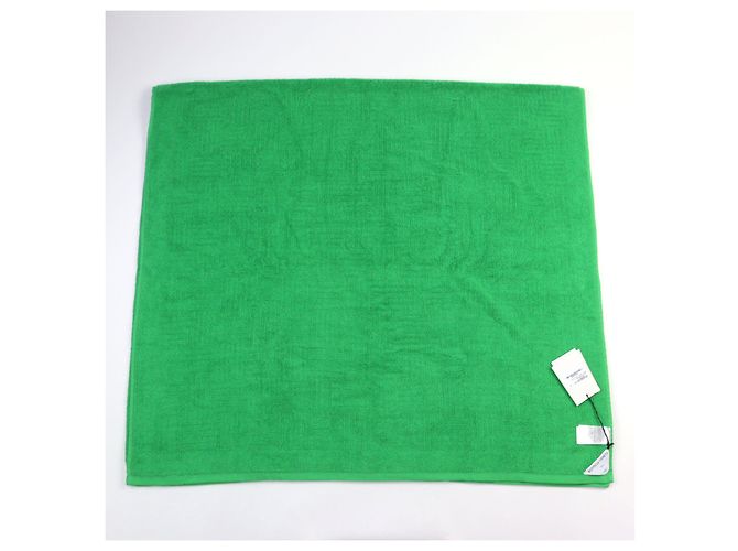 Serviette de Plage en Coton Bottega Veneta 651118 Vert - vue 4