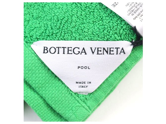 Serviette de Plage en Coton Bottega Veneta 651118 Vert - vue 6