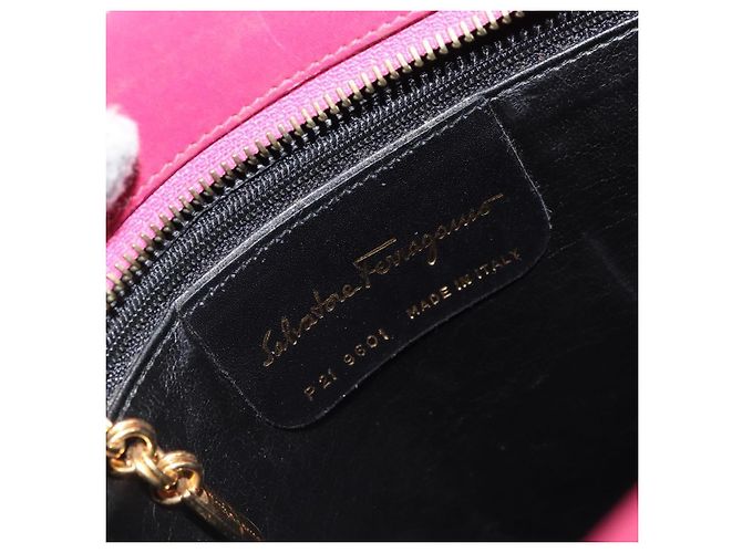 Borsa a Spalla Gancini in Pelle Salvatore Ferragamo Rosa - vista 6