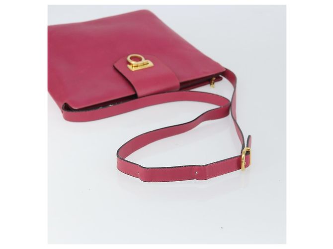 Borsa a Spalla Gancini in Pelle Salvatore Ferragamo Rosa - vista 7