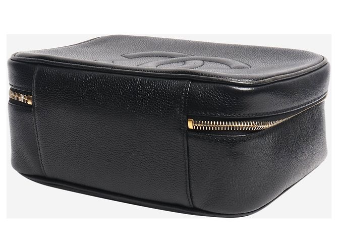 Chanel Borsa Vanity in caviar nero vintage 1996 - vista 5